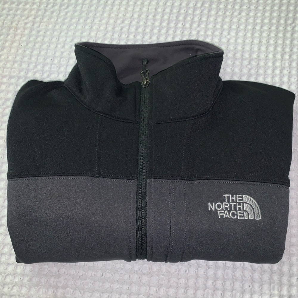 The North Face Momentum Fleece Jacket Mens Medium Gray/Black Full Zip Outdoor - Picture 3 of 5